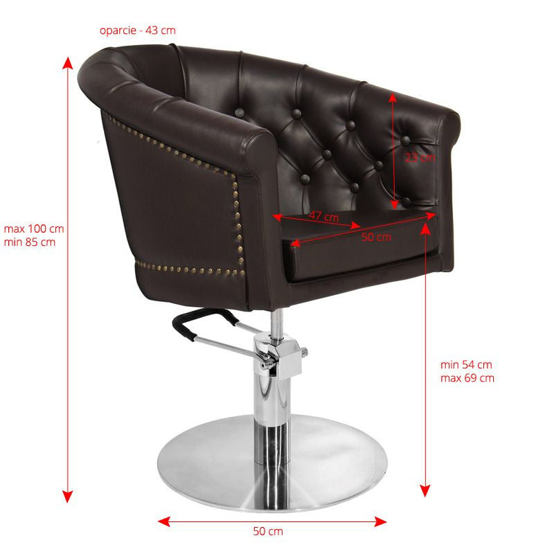Sillón de peluquería Gabbiano London Marrón