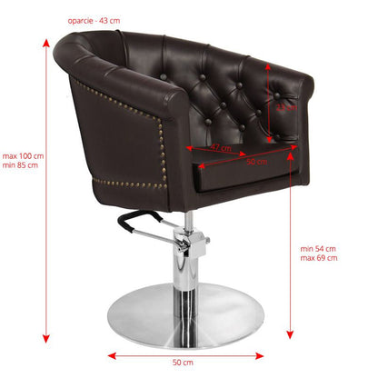 Sillón de peluquería Gabbiano London Marrón